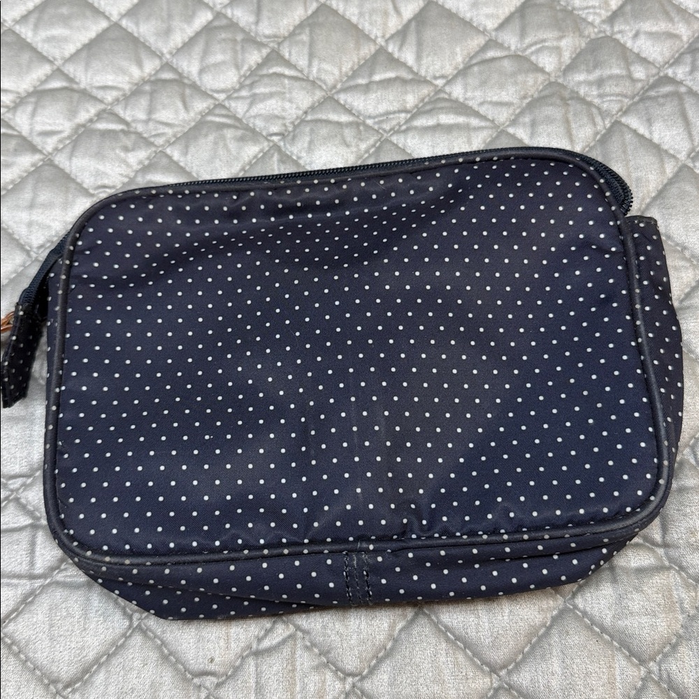 Ralph Lauren Navy Polka Dot Makeup Bag - Picture 3 of 3